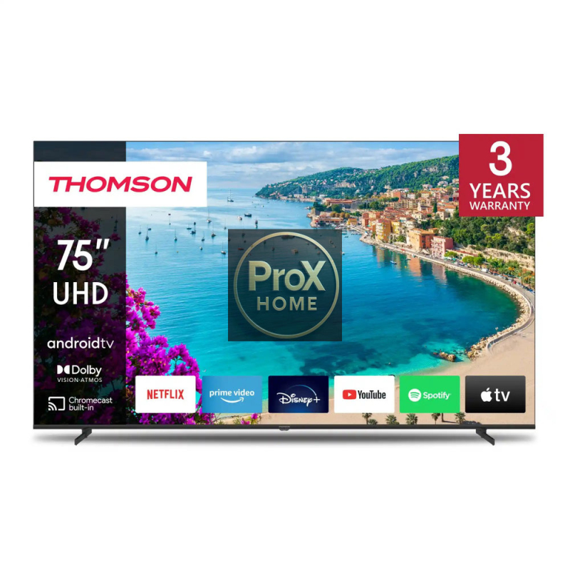 Television Thomson 75" Smart 3D 4K TV Support Mural